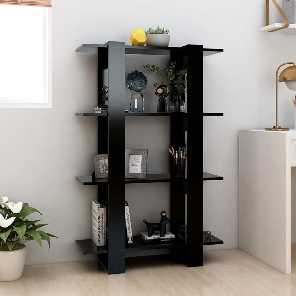 Libreria/Divisorio Nero 80x30x123,5 cm | homemem39