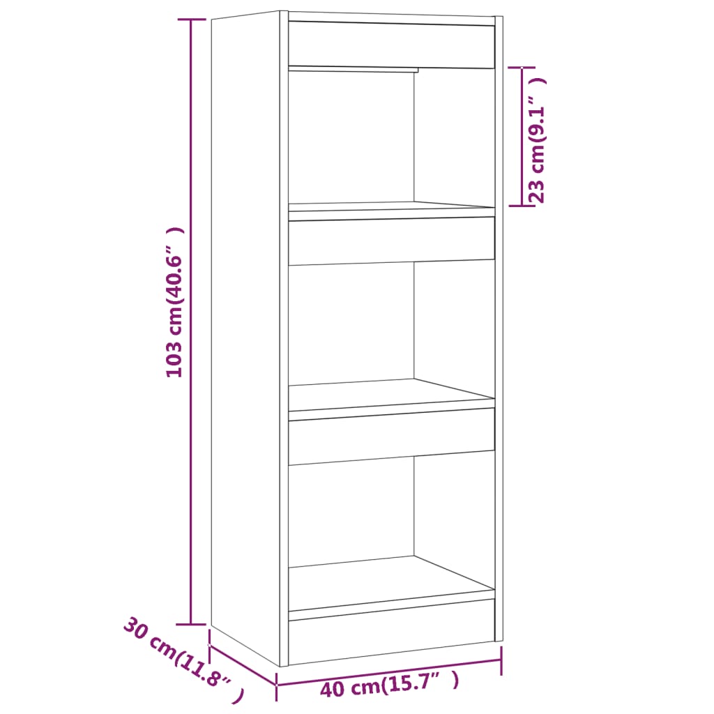 Libreria/Divisorio Bianco 40x30x103 cm in Truciolato | homemem39