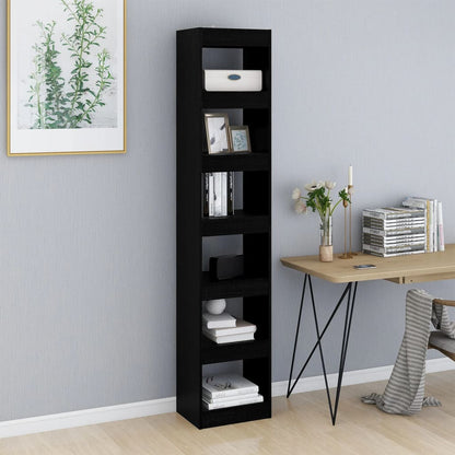 Libreria/Divisorio Nero 40x30x198 cm - homemem39