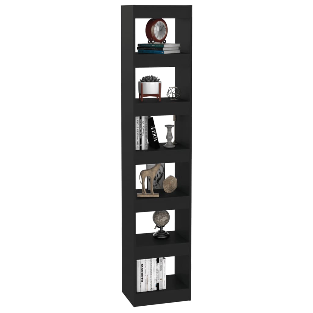 Libreria/Divisorio Nero 40x30x198 cm - homemem39