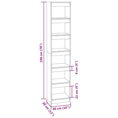 Libreria/Divisorio Nero 40x30x198 cm - homemem39