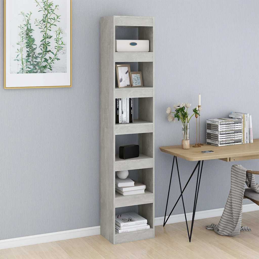 Libreria/Divisorio Grigio Cemento 40x30x198 cm