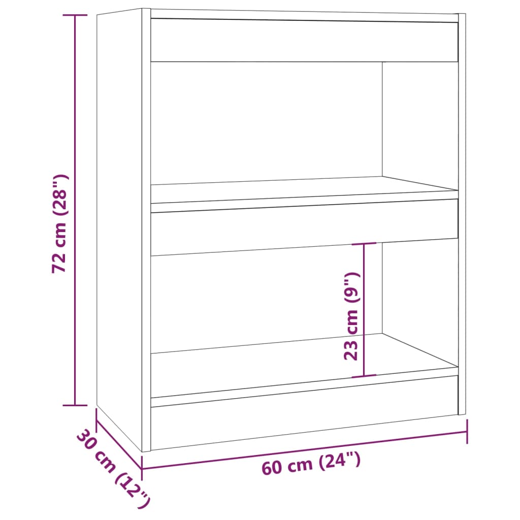 Libreria/Divisorio Bianco 60x30x72 cm | homemem39