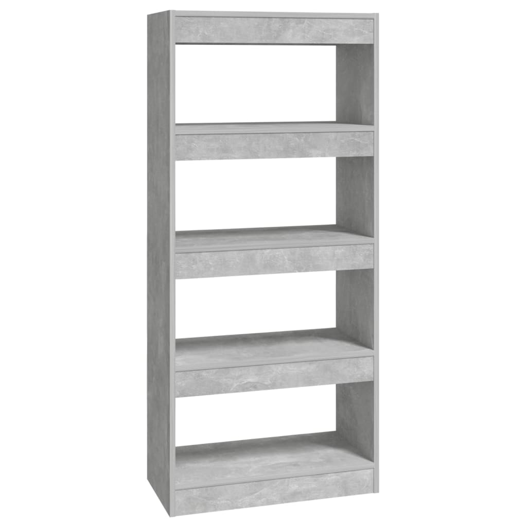 Libreria/Divisorio Grigio Cemento 60x30x135cm Legno Multistrato | homemem39