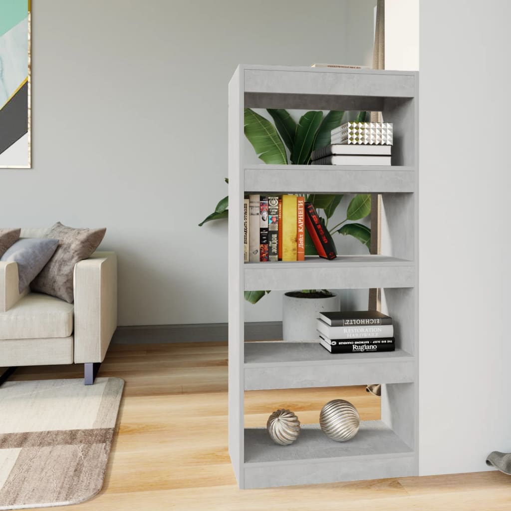 Libreria/Divisorio Grigio Cemento 60x30x135cm Legno Multistrato | homemem39