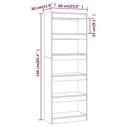 Libreria/Divisorio Bianco 60x30x166 cm in Truciolato | homemem39