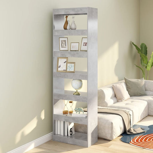 Libreria/Divisorio Grigio Cemento 60x30x198 cm | homemem39