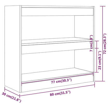 Libreria/Divisorio Rovere Sonoma 80x30x72 cm | homemem39