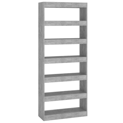 Libreria/Divisorio Grigio Cemento 80x30x198 cm in Truciolato | homemem39