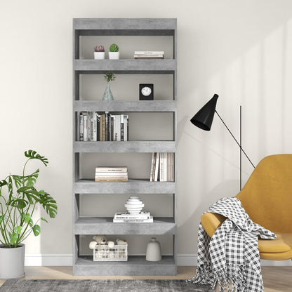Libreria/Divisorio Grigio Cemento 80x30x198 cm in Truciolato | homemem39