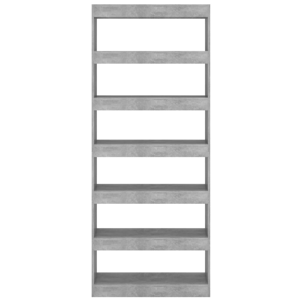 Libreria/Divisorio Grigio Cemento 80x30x198 cm in Truciolato | homemem39