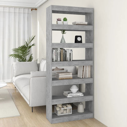 Libreria/Divisorio Grigio Cemento 80x30x198 cm in Truciolato | homemem39