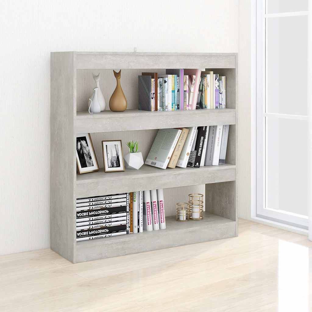 Libreria/Divisorio Grigio Cemento 100x30x103 cm