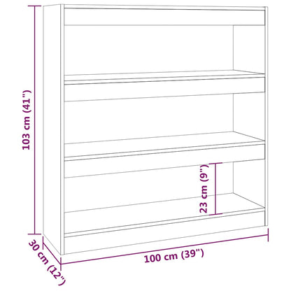 Libreria/Divisorio Grigio Cemento 100x30x103 cm