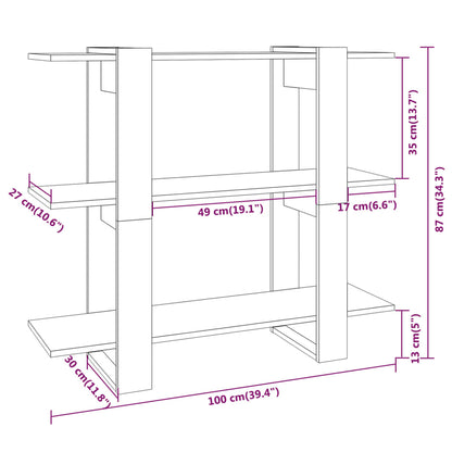Libreria/Divisorio Grigio Sonoma 100x30x87 cm | homemem39