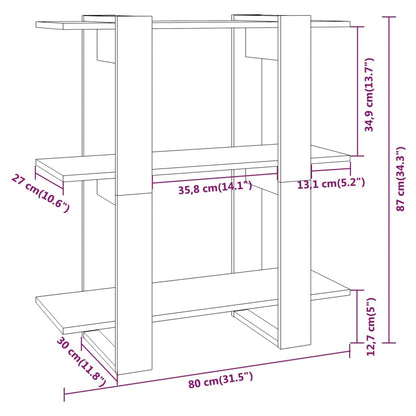 Libreria/Divisorio Grigio Sonoma 80x30x87 cm | homemem39
