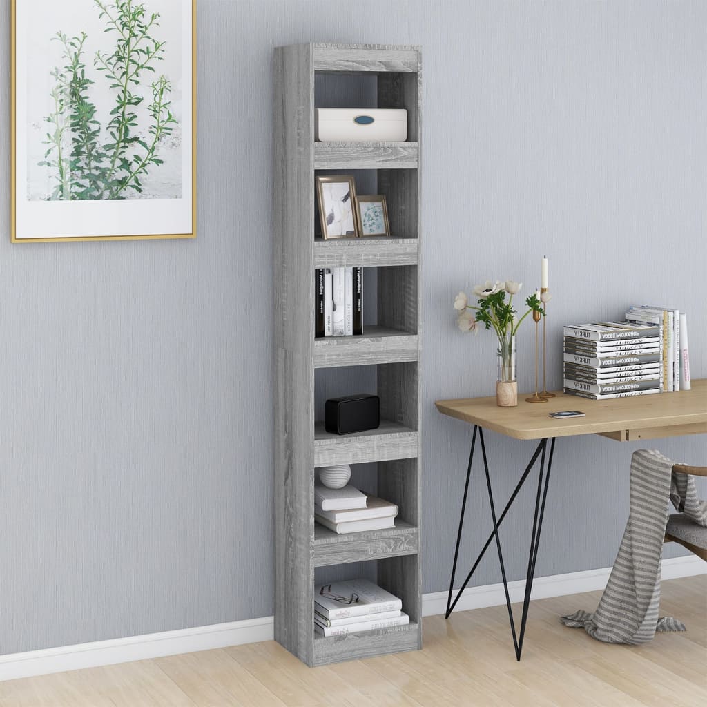 Libreria/Divisorio Grigio Sonoma 40x30x198 cm | homemem39