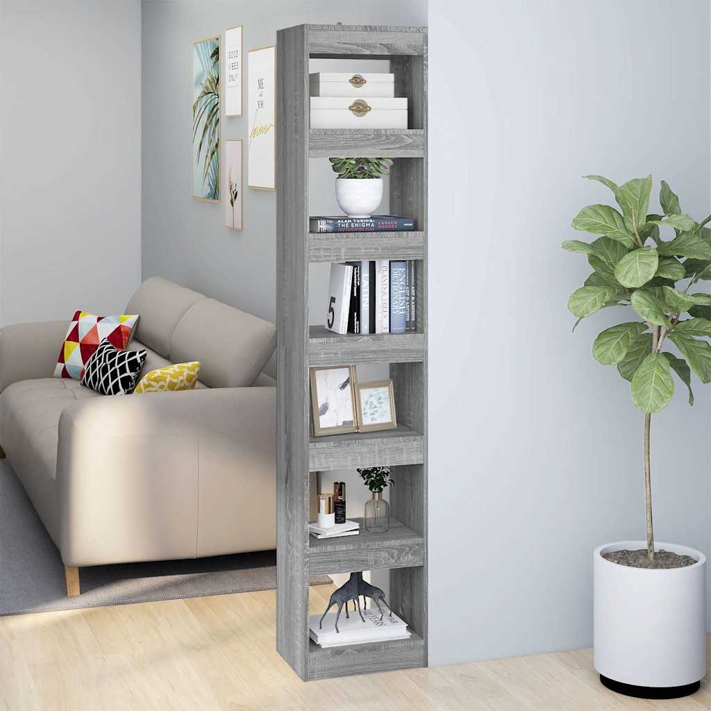 Libreria/Divisorio Grigio Sonoma 40x30x198 cm