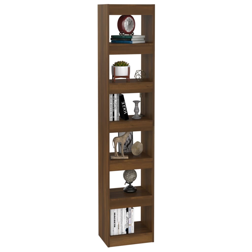 Libreria/Divisorio Rovere Marrone 40x30x198 cm