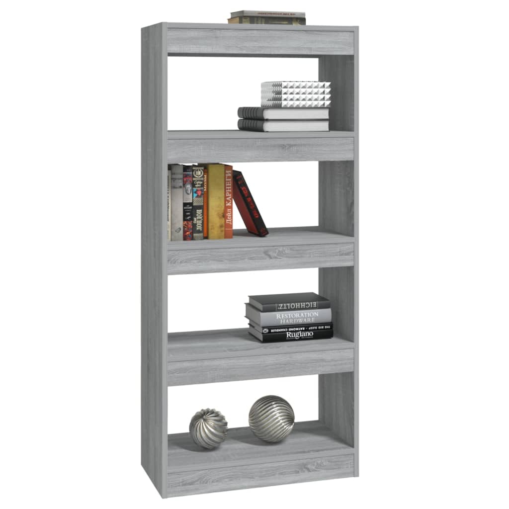 Libreria/Divisorio Grigio Sonoma 60x30x135 cm Legno Multistrato | homemem39