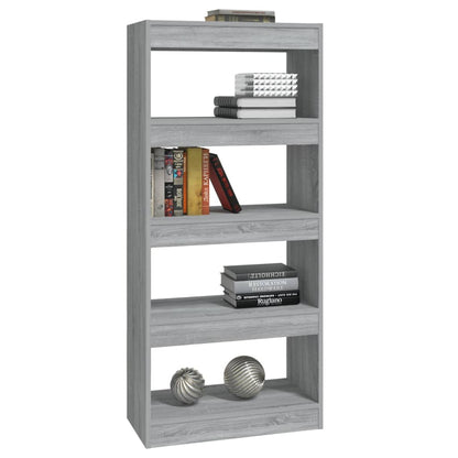 Libreria/Divisorio Grigio Sonoma 60x30x135 cm Legno Multistrato | homemem39