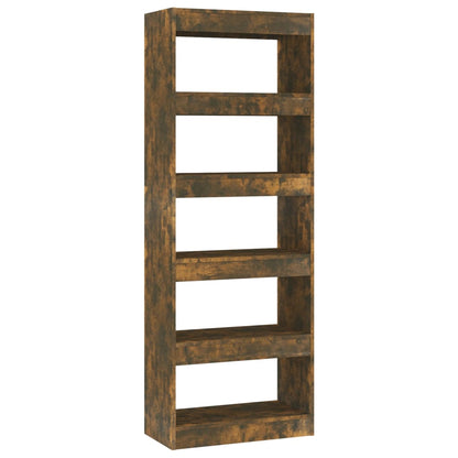 Libreria/Divisorio Rovere Fumo 60x30x166 cm in Truciolato | homemem39