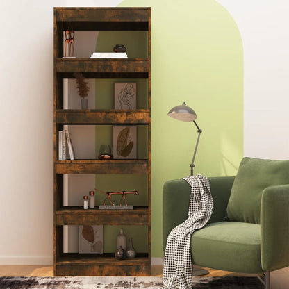 Libreria/Divisorio Rovere Fumo 60x30x166 cm in Truciolato | homemem39