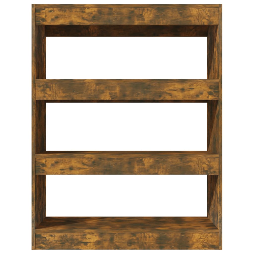Libreria/Divisorio Rovere Fumo 80x30x103 cm Legno Multistrato | homemem39