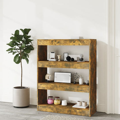Libreria/Divisorio Rovere Fumo 80x30x103 cm Legno Multistrato | homemem39