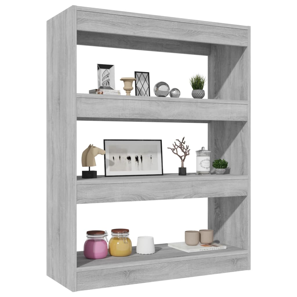 Libreria/Divisorio Grigio Sonoma 80x30x103 cm Legno Multistrato | homemem39