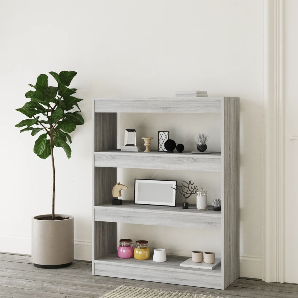 Libreria/Divisorio Grigio Sonoma 80x30x103 cm Legno Multistrato | homemem39