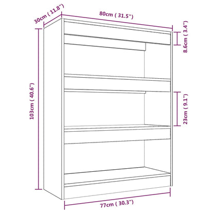 Libreria/Divisorio Grigio Sonoma 80x30x103 cm Legno Multistrato | homemem39