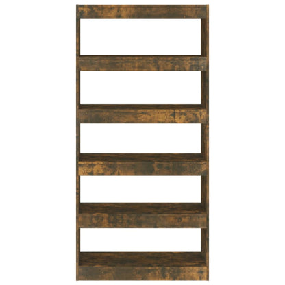 Libreria/Divisorio Rovere Fumo 80x30x166 cm in Truciolato | homemem39
