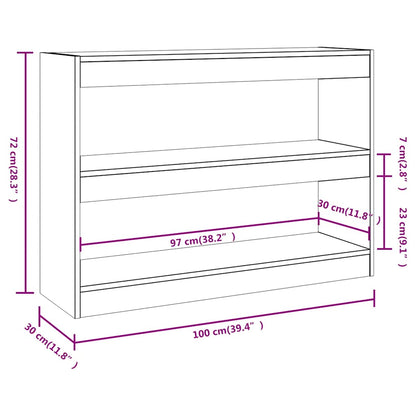 Libreria/Divisorio Rovere Fumo 100x30x72 cm | homemem39