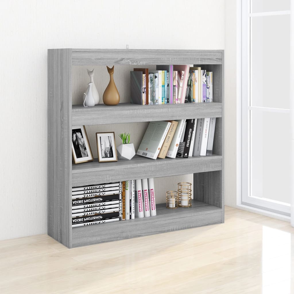 Libreria/Divisorio Grigio Sonoma 100x30x103 cm | homemem39