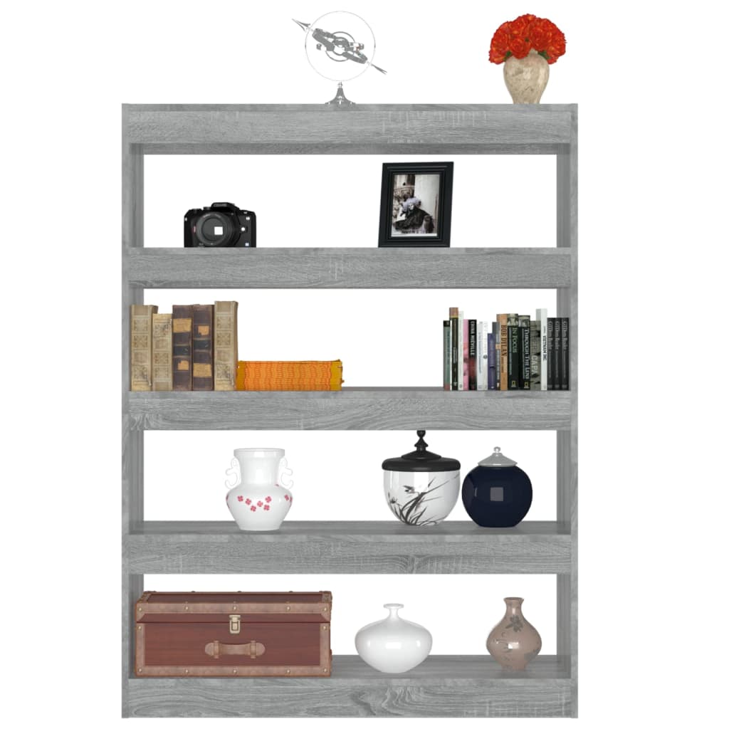 Libreria/Divisorio Grigio Sonoma 100x30x135 cm | homemem39
