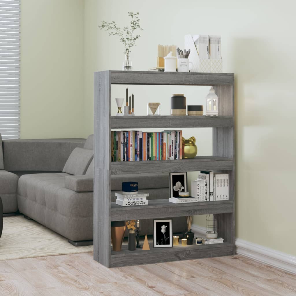 Libreria/Divisorio Grigio Sonoma 100x30x135 cm | homemem39