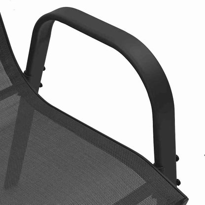 Sedie da Giardino Impilabili 4 pz in Tessuto Textilene Nero - homemem39