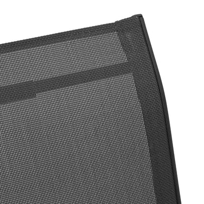 Sedie da Giardino Impilabili 6 pz in Tessuto Textilene Nero - homemem39