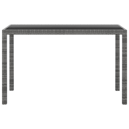 Set da Pranzo da Giardino 3 pz con Cuscini Polyrattan Grigio