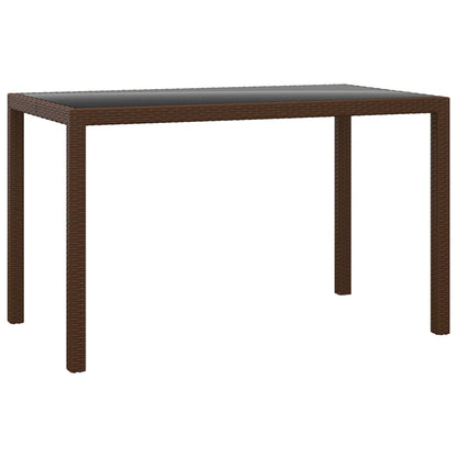 Set da Pranzo da Giardino 3 pz e Cuscini in Polyrattan Marrone | homemem39
