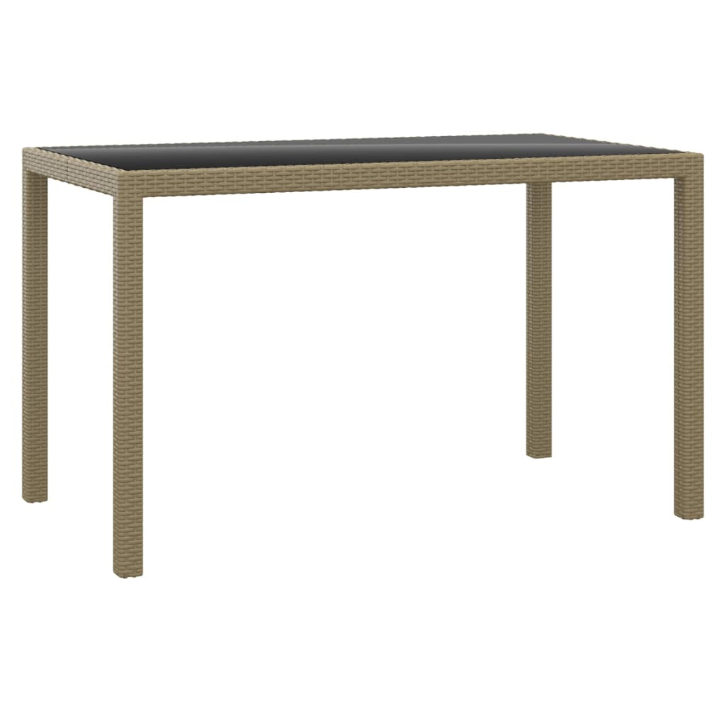 Set da Pranzo da Giardino 3 pz con Cuscini in Polyrattan Beige