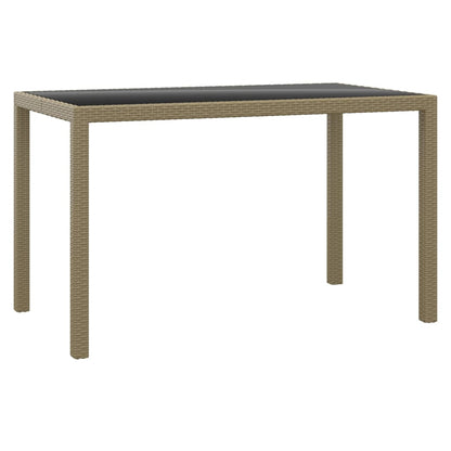 Set da Pranzo da Giardino 3 pz con Cuscini in Polyrattan Beige