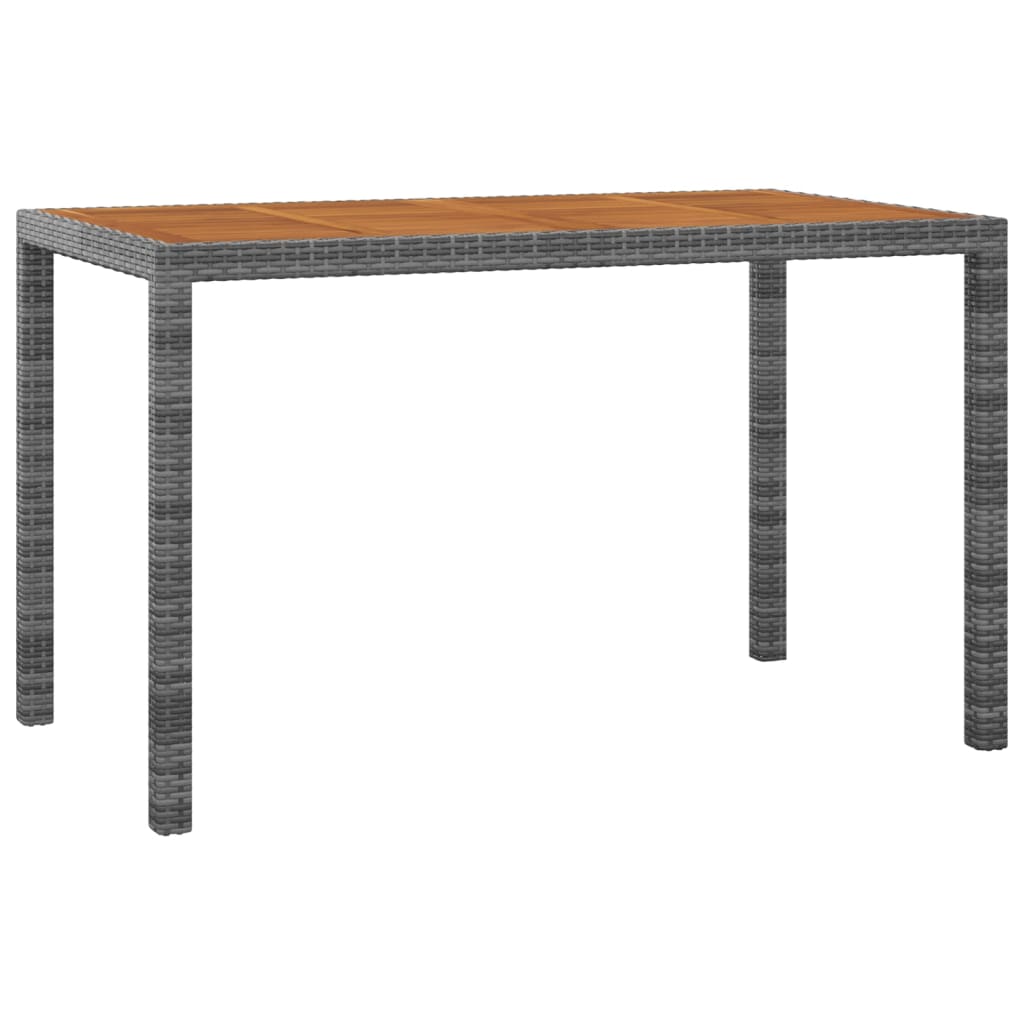 Set da Pranzo da Giardino 3 pz con Cuscini Polyrattan Grigio | homemem39