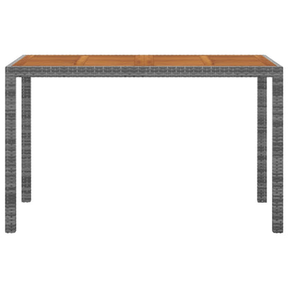 Set da Pranzo da Giardino 3 pz con Cuscini Polyrattan Grigio | homemem39