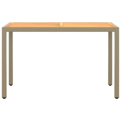 Set da Pranzo da Giardino 5 pz con Cuscini Beige in Polyrattan | homemem39