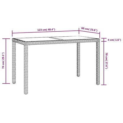 Set da Pranzo da Giardino 5 pz con Cuscini Beige in Polyrattan | homemem39