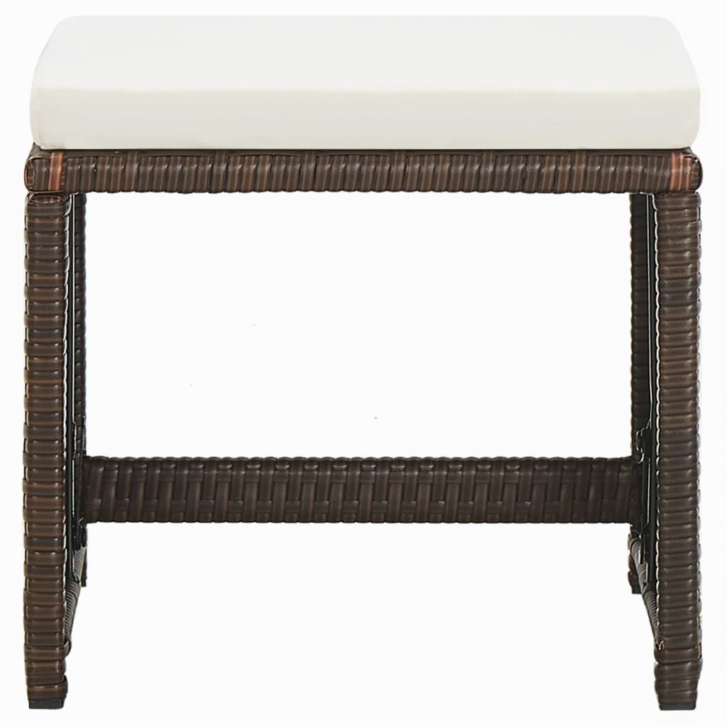 Set Divani da Giardino 9 pz con Cuscini in Polyrattan Marrone - homemem39