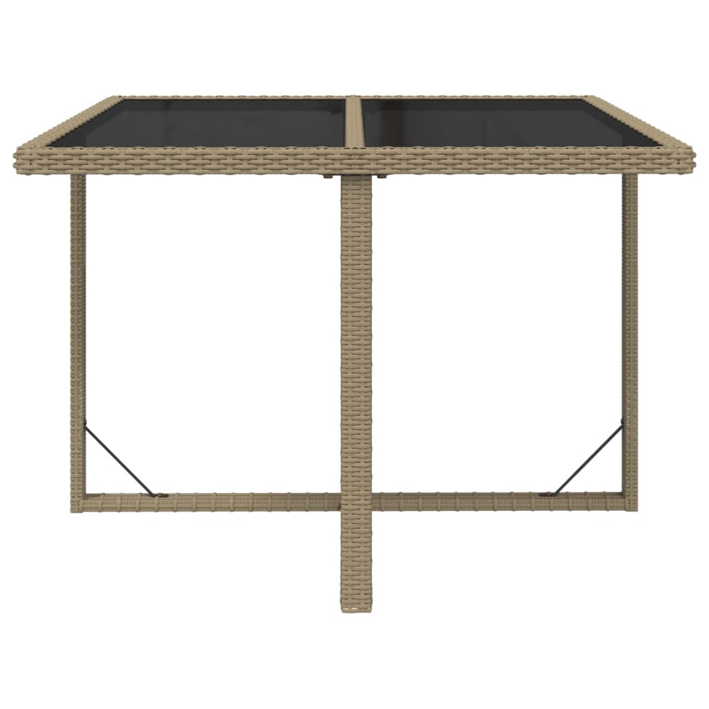Set da Pranzo da Giardino 5 pz con Cuscini Beige in Polyrattan - homemem39
