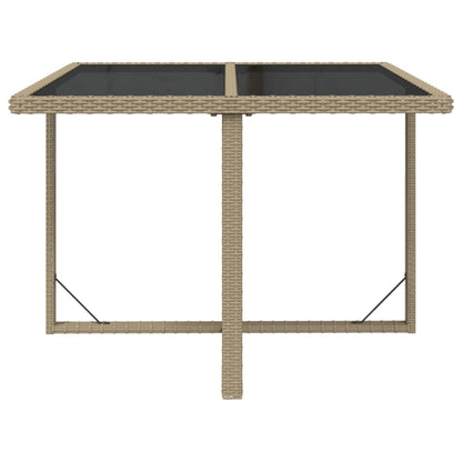 Set da Pranzo da Giardino 9 pz con Cuscini in Polyrattan Beige | homemem39